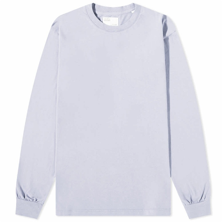 Photo: Colorful Standard Men's Long Sleeve Oversized Organic T-Shirt in Soft Lavender