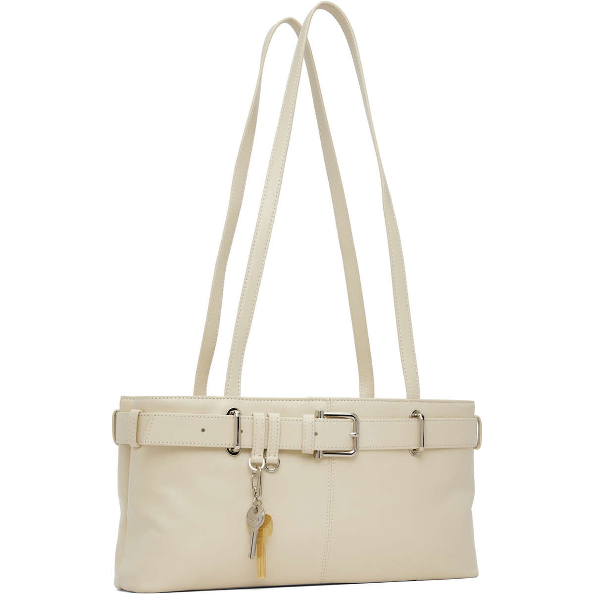 OSOI Off-White Shoulder Brocle Bag