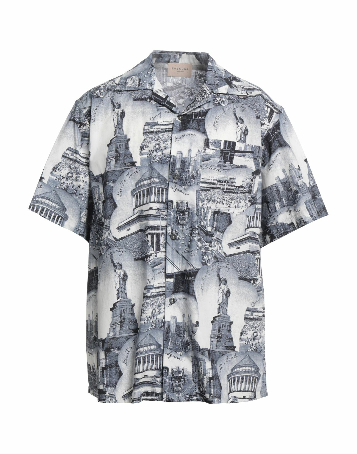 Buscemi Mens Shirt Slate in Blue