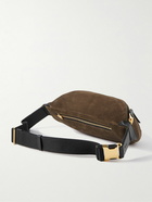 TOM FORD - Leather-Trimmed Suede Belt Bag