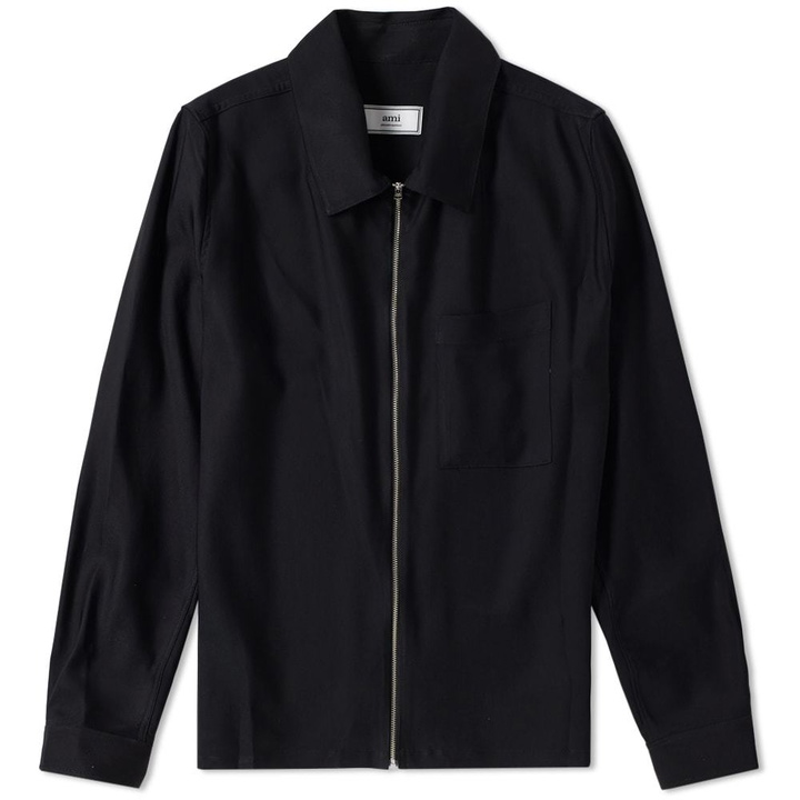 Photo: AMI Zip Overshirt Black