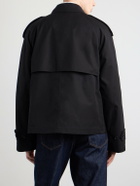 Burberry - Cropped Cotton-Gabardine Trench Coat - Black