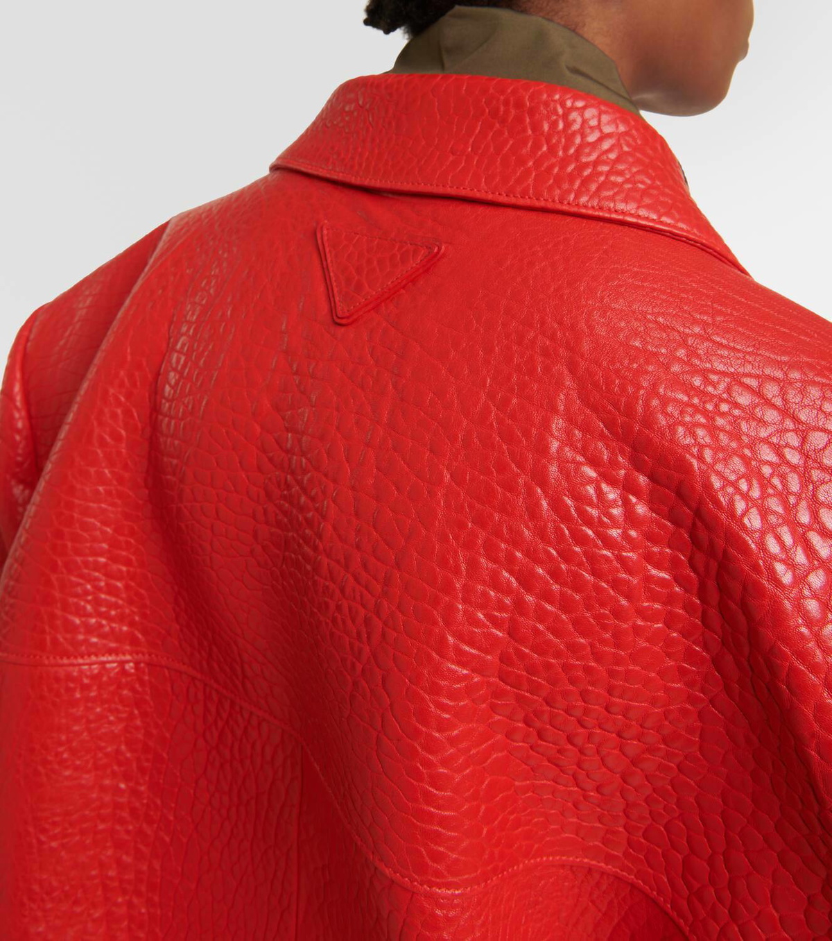 Prada Single-breasted leather jacket