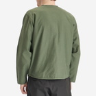 Universal Works Men's Slub Sateen Zip Liner Jacket in Olive