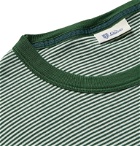 Schiesser - Karl-Heinz Slim-Fit Striped Cotton-Jersey T-Shirt - Green