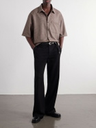 NAHMIAS - Houndstooth Wool-Blend Twill Shirt - Brown