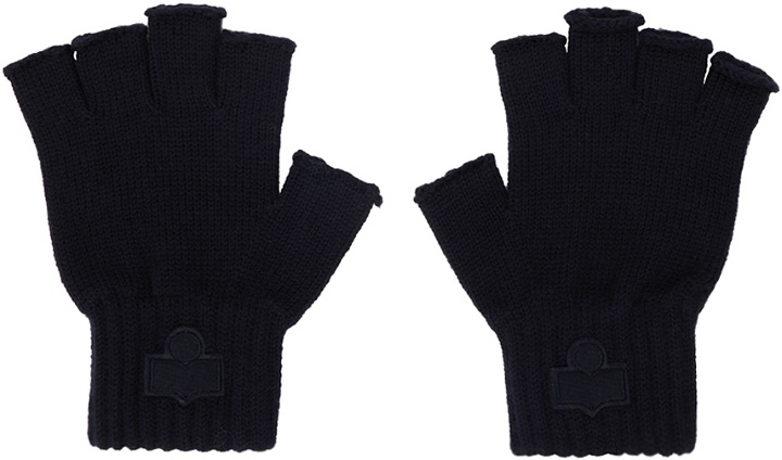 Photo: Isabel Marant Navy Blaise Fingerless Gloves