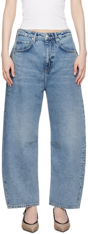 Photo: rag & bone Blue Charlie Barrel Jeans