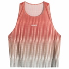 Bandit Men's Open Mesh Gradient Cut Race Singlet in Poppy Multi/Uneven Vertical Gradient