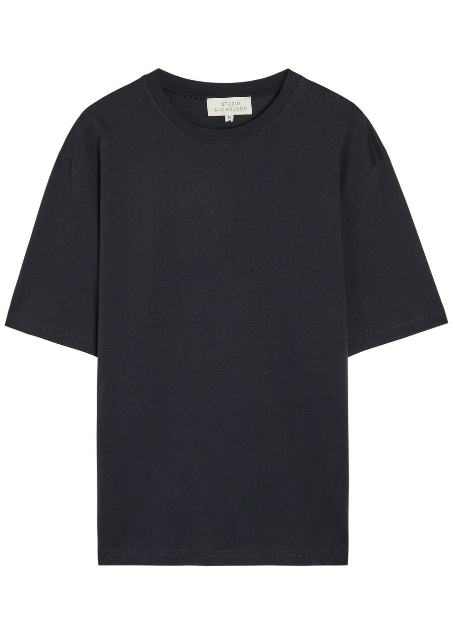 Studio Nicholson Logo Cotton T-shirt Nearly Black