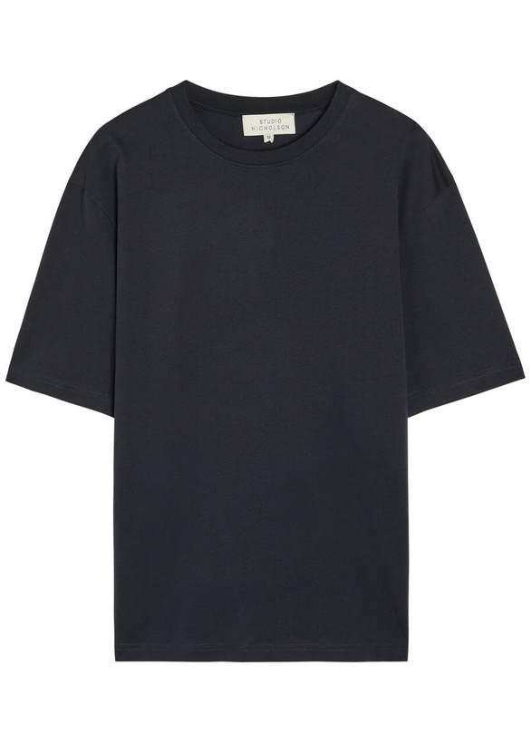 Photo: Studio Nicholson Logo Cotton T-shirt Nearly Black