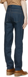 Lemaire Blue Japanese Denim Tapered Jeans