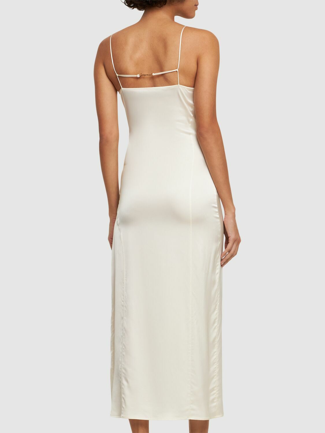 【送料&関税込】Jacquemus Notte Slip Dress La Robe Notte satin slip dress in green - Jacquemus | Mytheresa