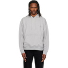 WOOYOUNGMI Gray Flower Back Logo Hoodie
