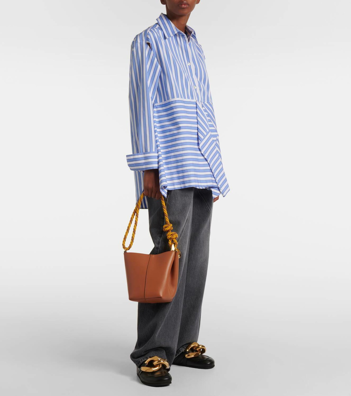 JW Anderson Corner Small leather bucket bag JW Anderson