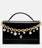 McQueen Skull Small embellished leather tote bag