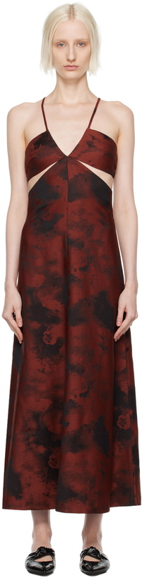 Photo: BITE Red & Black Aquilone Midi Dress