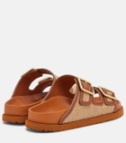 Birkenstock 1774 Arizona leather-trimmed woven sandals