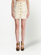 BALMAIN - High Waist Tweed Mini Skirt
