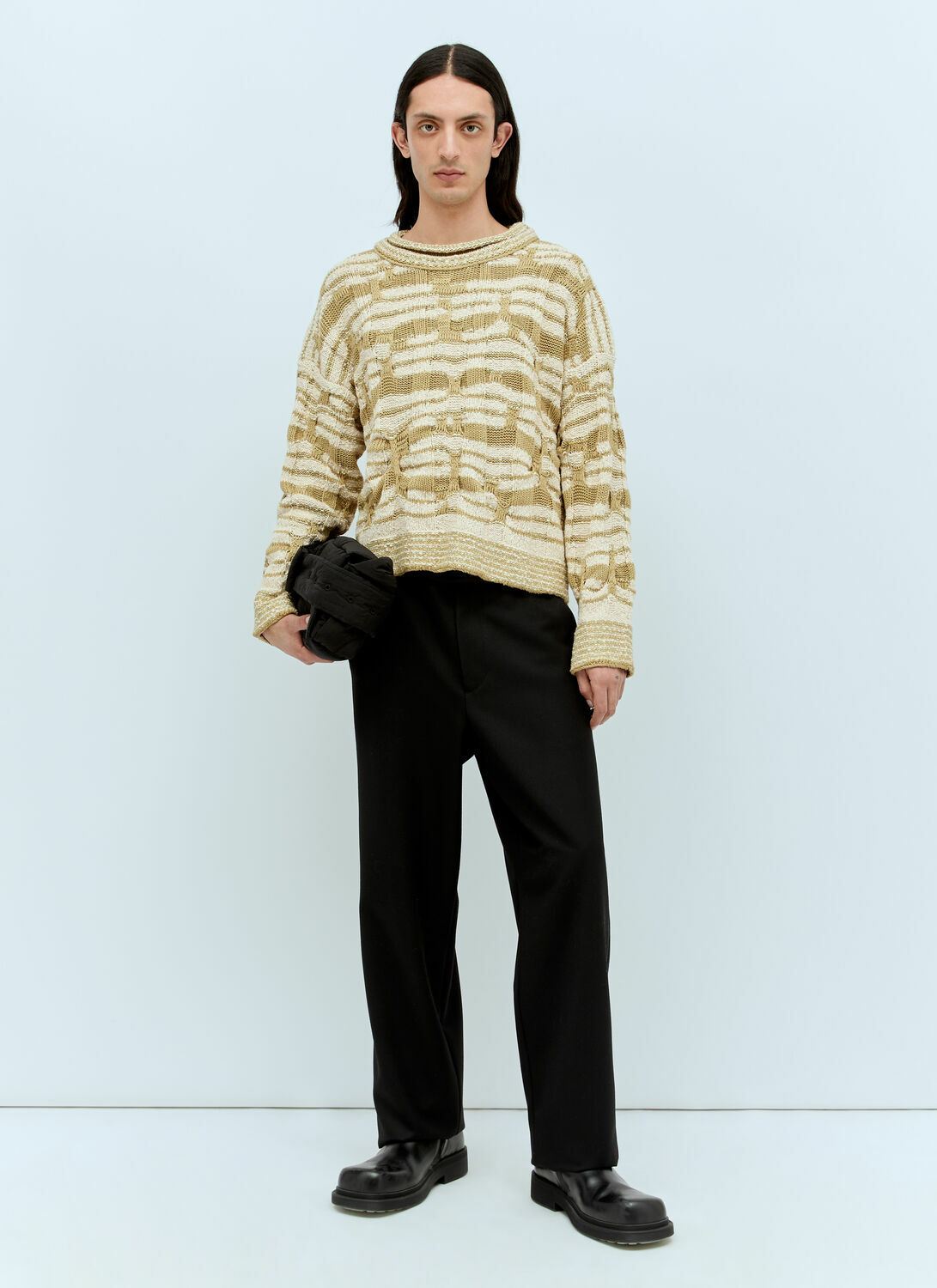 Bottega Veneta Distorted Stripe Knit Sweater