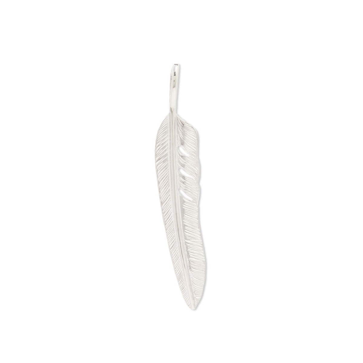Photo: First Arrows Men's Kazekiri Feather Large Pendant in Silver