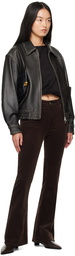 LESET Black Yoko Bateau Blouse