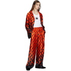 Palomo Spain Red and Black Silk Mercury Dot Trousers