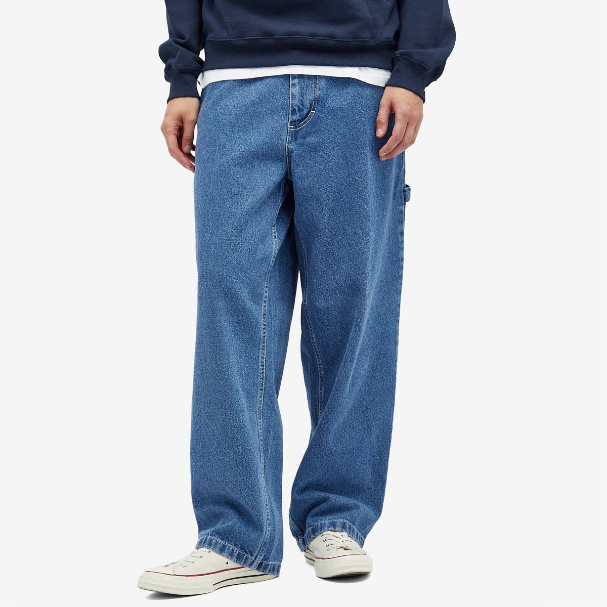 Polar Skate Co. Men's Big Boy Work Pants in Blue Wash