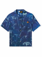 Loewe - Paula's Ibiza Leather-Trimmed Printed Woven Shirt - Blue