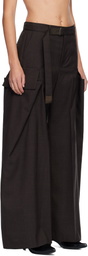 sacai Brown Suiting Trousers