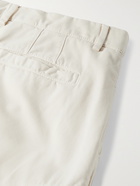 BRUNELLO CUCINELLI - Cotton-Gabardine Cargo Trousers - Neutrals