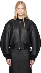 Alexander Wang Black Cropped Leather Jacket