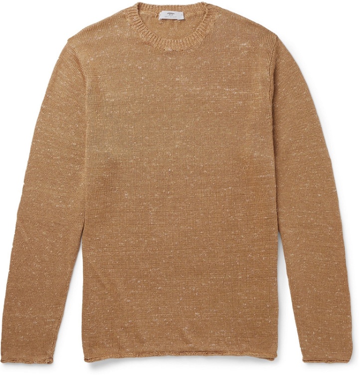 Photo: Inis Meáin - Donegal Linen and Silk-Blend Sweater - Brown