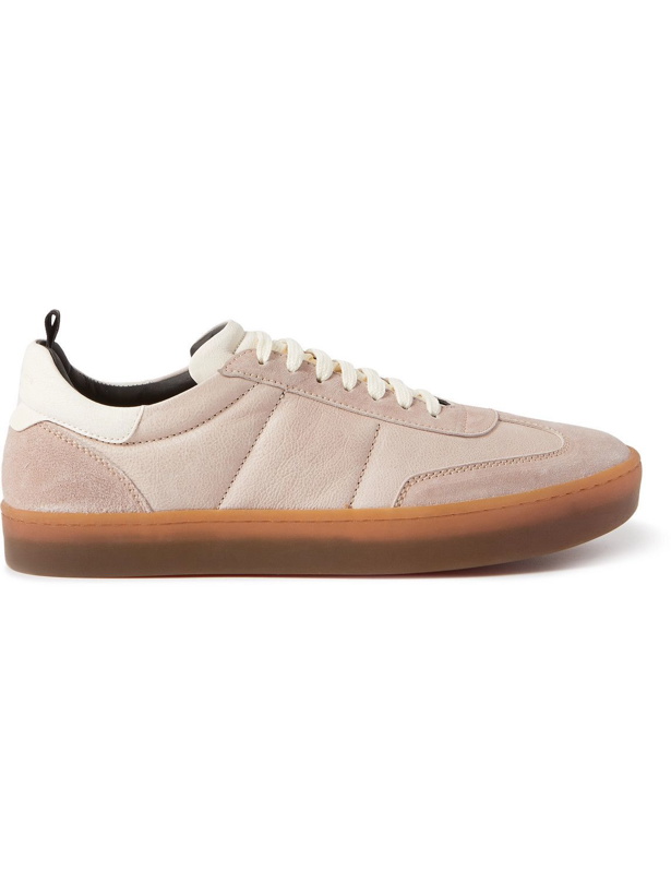 Photo: Officine Creative - Kombined Leather and Suede Sneakers - Pink