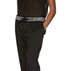 Dolce and Gabbana Black Twill Logo Lounge Pants