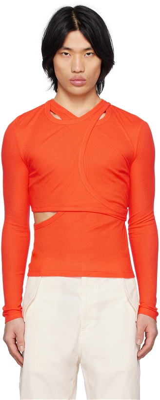 Photo: Dion Lee Orange Modular Long Sleeve T-Shirt