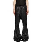 Rick Owens Black Tower Bolan Bootcut Leather Pants