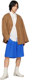 King & Tuckfield Blue Pleated Shorts