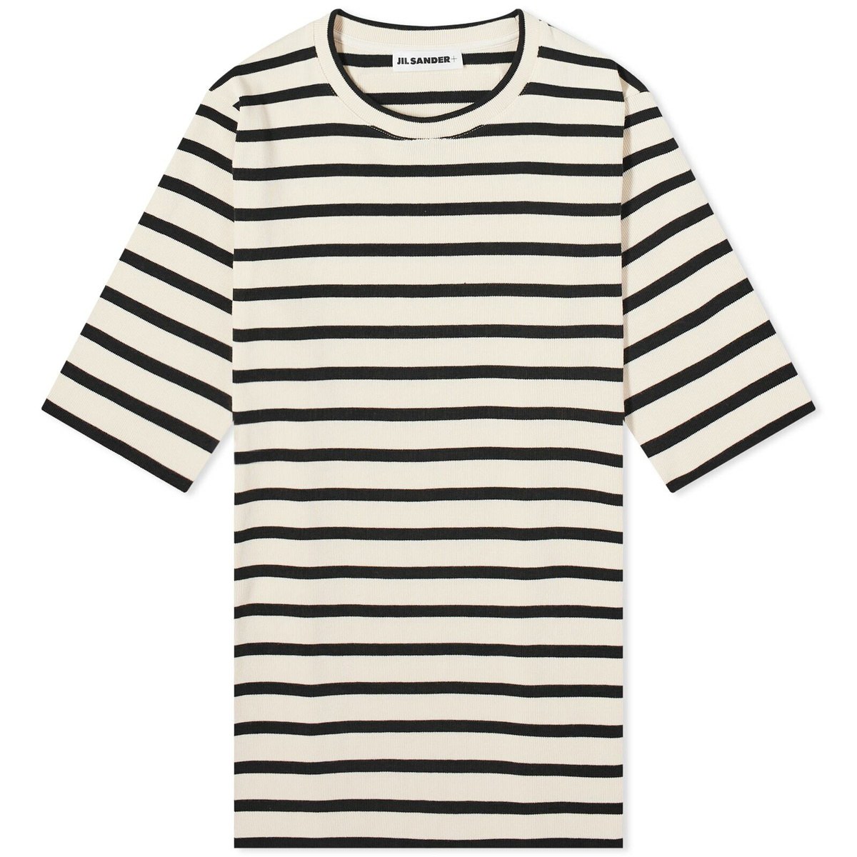 Jil Sander+ Women's Striped Logo T-Shirt in Bluejay