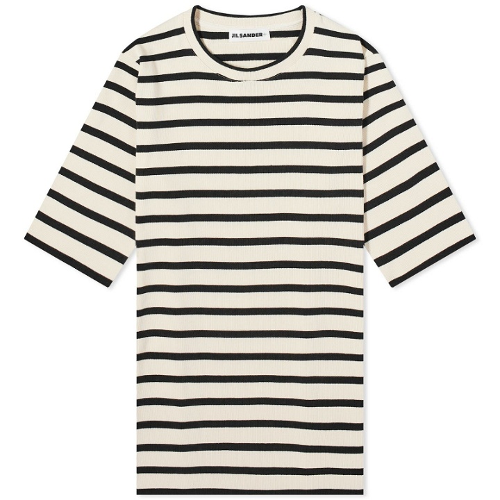 Photo: Jil Sander+ Women's Striped Logo T-Shirt in Bluejay