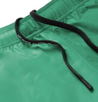 Off-White - Mid-Length Logo-Print Shell Swim Shorts - Green