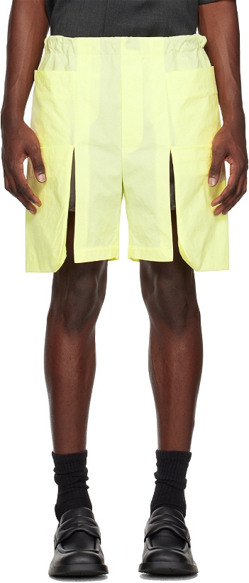 Photo: T/SEHNE SSENSE Exclusive Yellow Shorts
