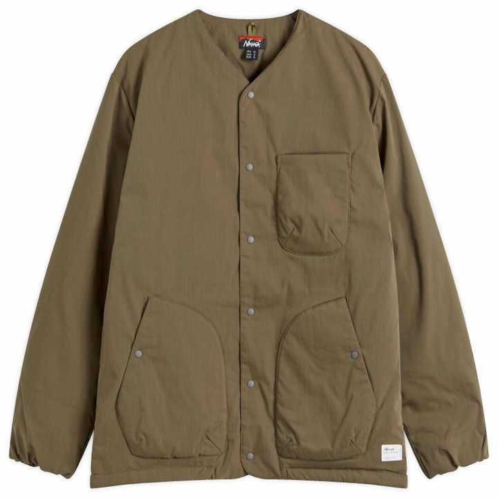 Photo: Nanga Men's Hinoc Ripstop Inner Down Cardigan in Army Green