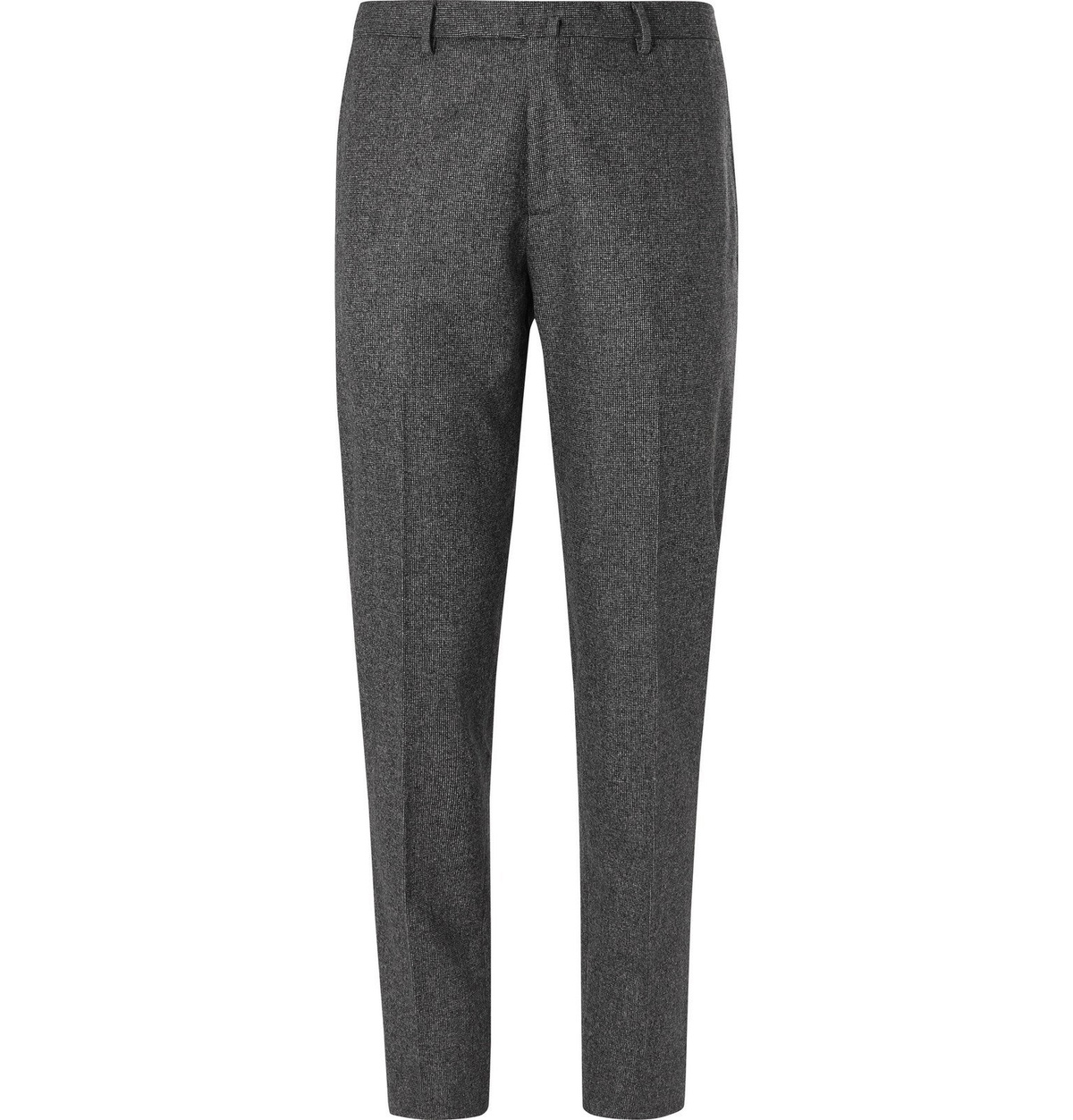 Grey Mélange Cotton Trousers