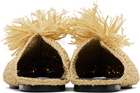 Jil Sander Beige Raffia Slippers