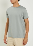 Raith Crew-neck Cotton T-shirt Light Blue