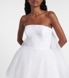 Givenchy Caped lace bustier dress
