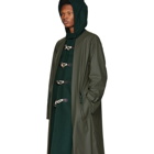 Toga Virilis Green Wool Panel Duffle Coat