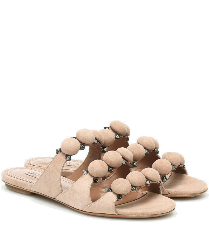 Photo: Alaïa Bombe suede slides
