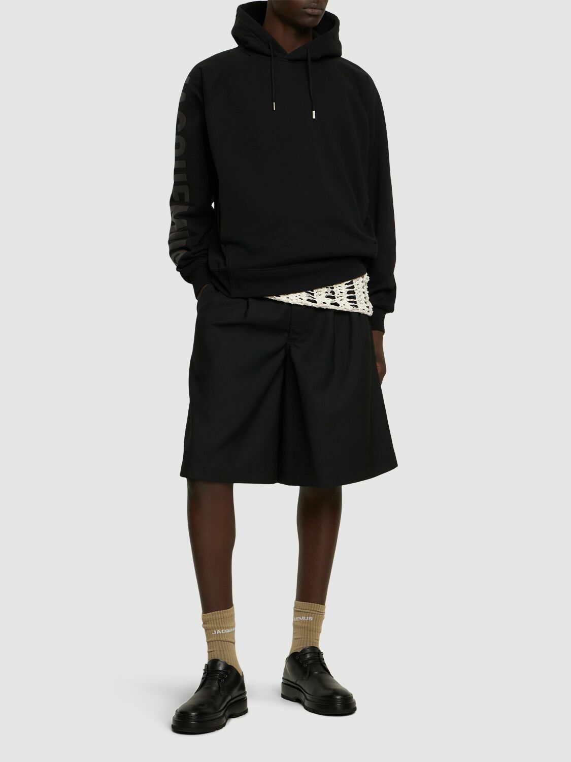JACQUEMUS - Le Hoodie Typo Cotton Sweatshirt Jacquemus